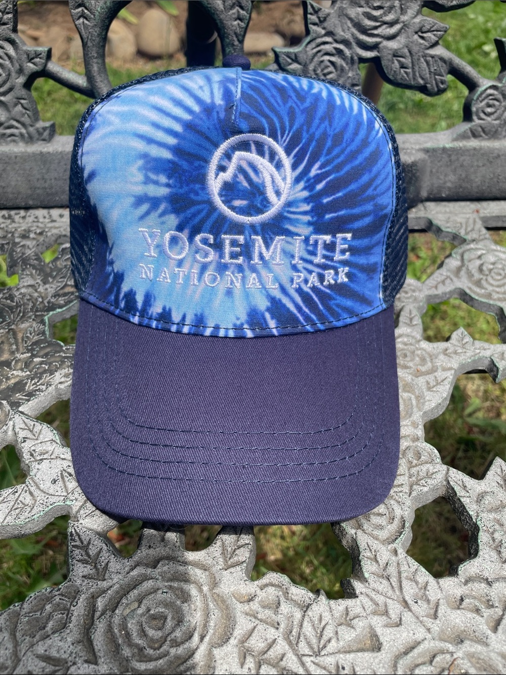 Yosemite National Park Tie-Dye Trucker Hat - Blue